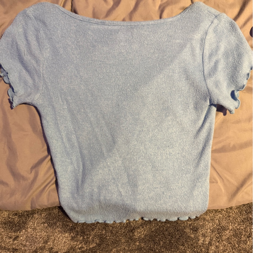 Blue Ruched Top - Picture 2 of 3